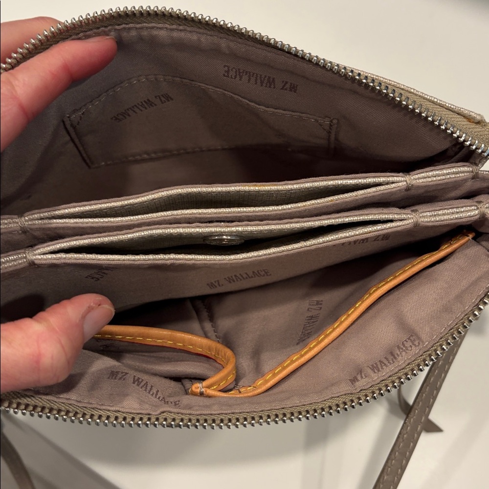 MZ Wallace Metallic Beige Crossbody Bag - Picture 7 of 7